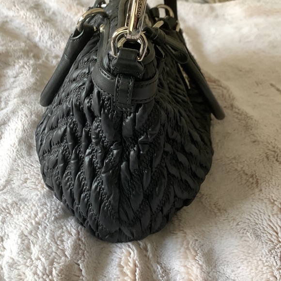 Coach Quilted Chevron Sophia Madison Nylon Satchel - Picture 11 of 15